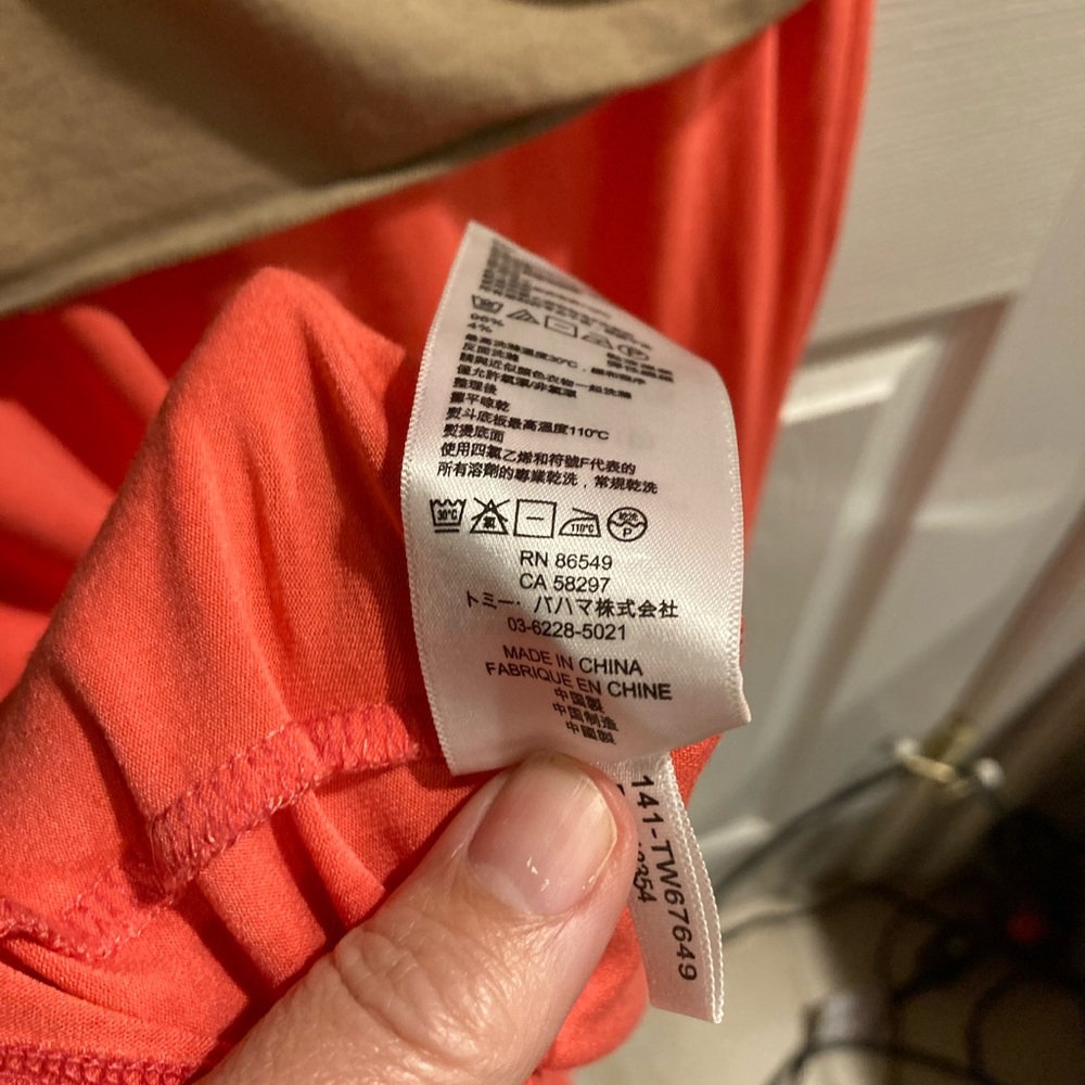 Tommy Bahama Pink and Orange Sleeveless Dress size m EUC - Picture 6 of 6